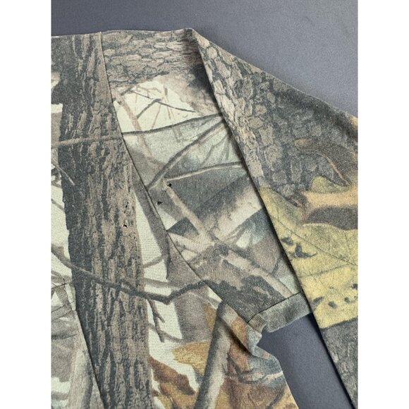 Rare Vintage Y2K Redhead Real Tree Camo Pocket Long Sleeve Shirt Outdoor Nature - Picture 7 of 12